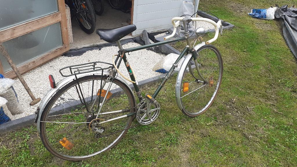 Vélo demi course vintage vert marque tuyttens., Vélos & Vélomoteurs, 24 pouces ou plus, Tuyttens, Acier, Enlèvement