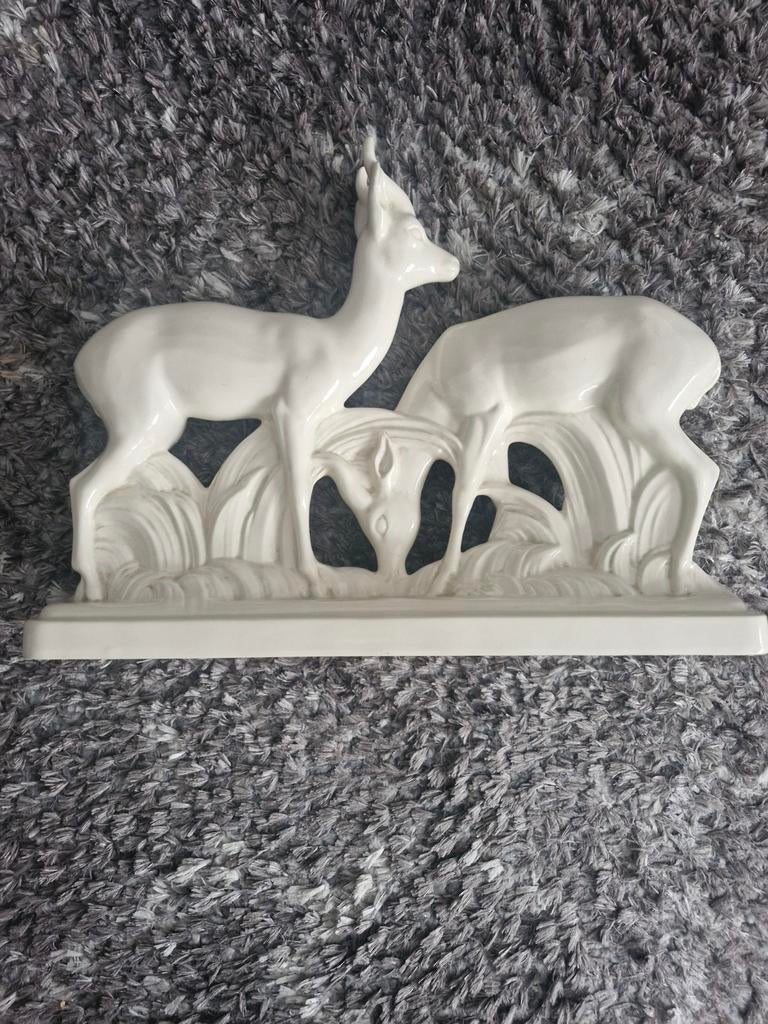 sculpture de biches signée Sarreguemines france, Enlèvement