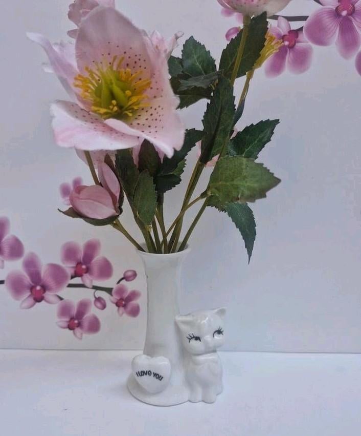 🤍 Vintage kattenfiguur Vaasje, Ophalen of Verzenden