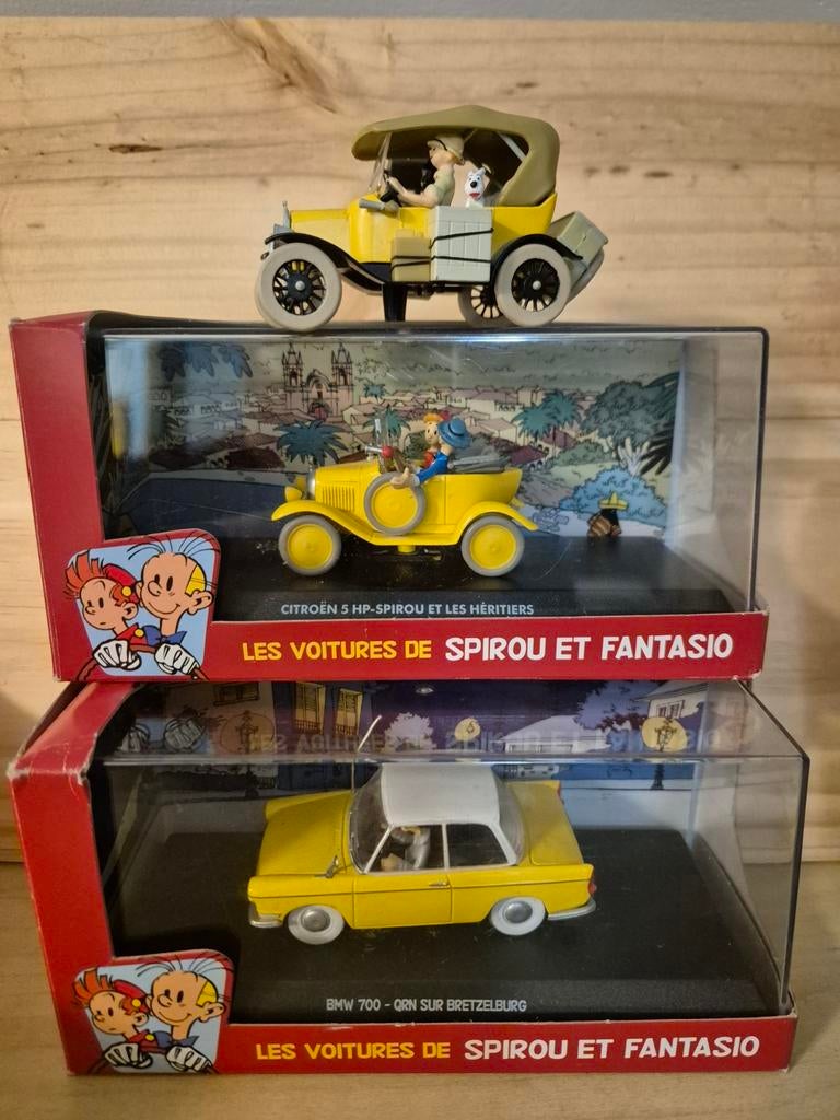 3 voitures  Miniatures Spirou Tintin, Enlèvement ou Envoi, Comme neuf