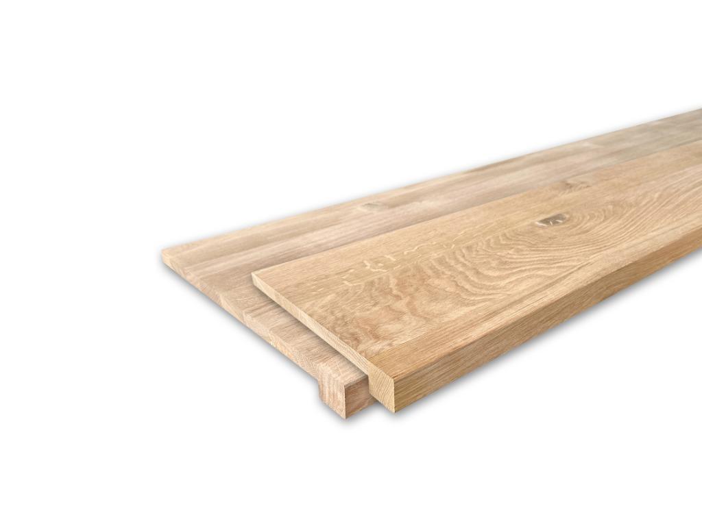 Vensterbank Recht - Massief eiken - UNIEK - 29 & 40 cm diep, Envoi, Neuf, Chêne, Rebords de fenêtre