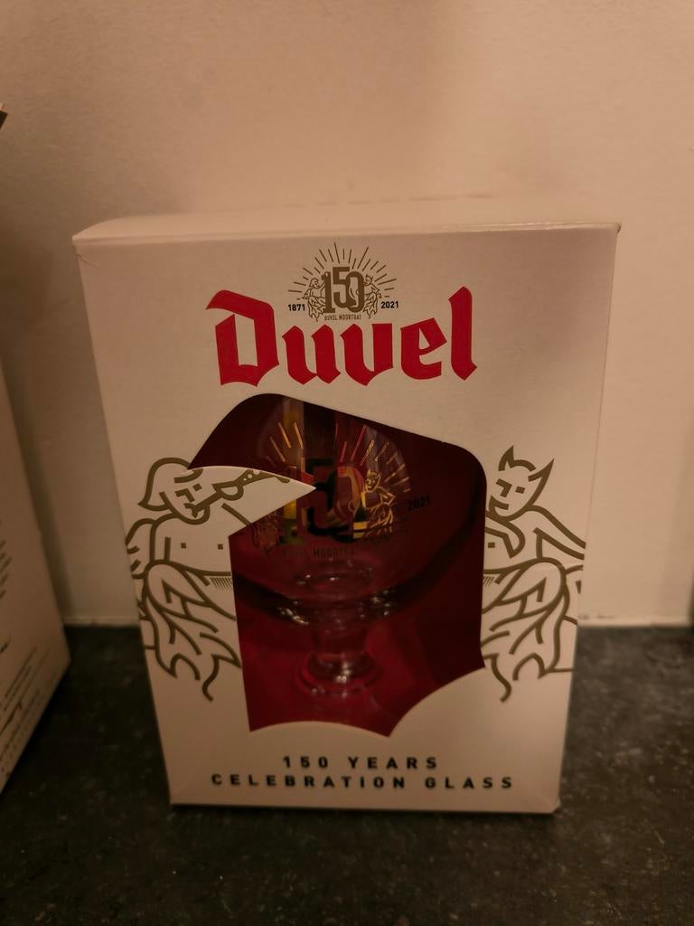 Duvel glas 150 jaar Moortgat, Verzamelen, Ophalen, Nieuw, Glas of Glazen, Duvel