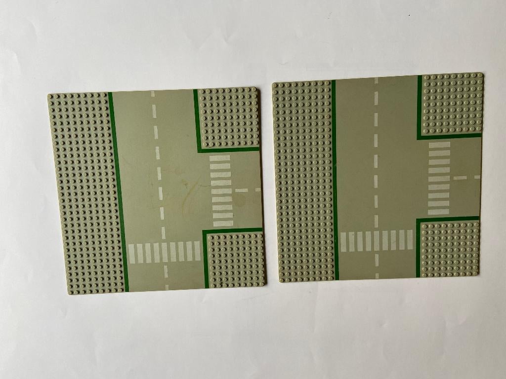 5 x Lego basisplaten met verkeerswegen, Ophalen of Verzenden, Gebruikt, Complete set, Lego