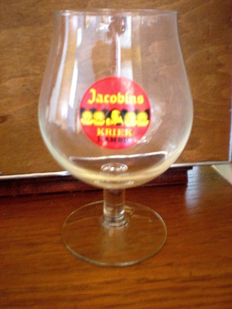 JACOBINS Kriek Lambic, Verzamelen, Ophalen of Verzenden, Zo goed als nieuw, Glas of Glazen