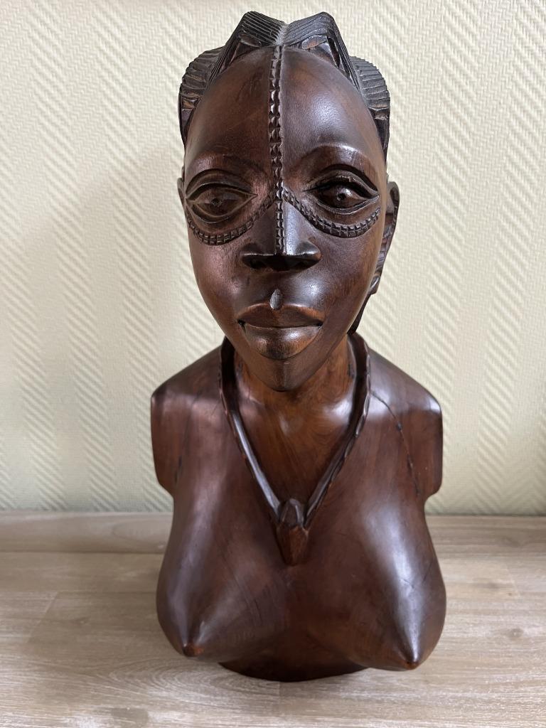 vintage buste Congo, Antiquités & Art, Enlèvement