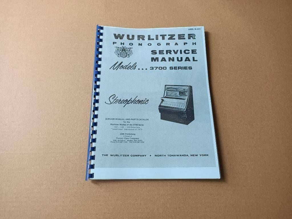 Service Manual: Wurlitzer 3700 (1973) jukebox nieuw !!, Envoi, Wurlitzer