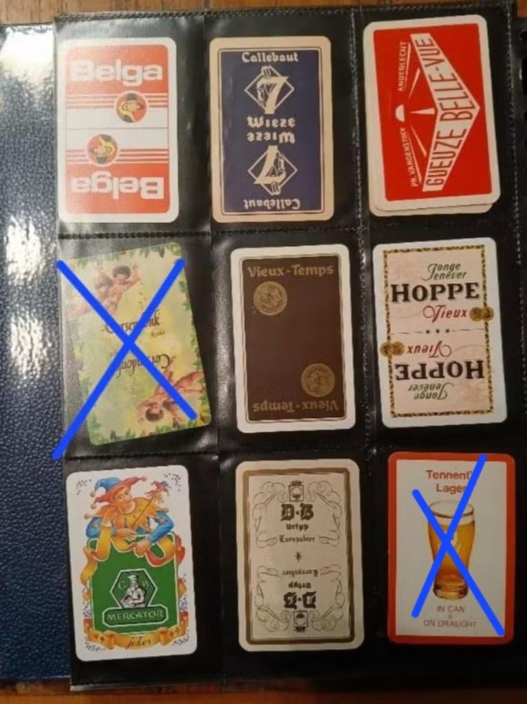 Cartes à jouer, bières, Collections, Envoi