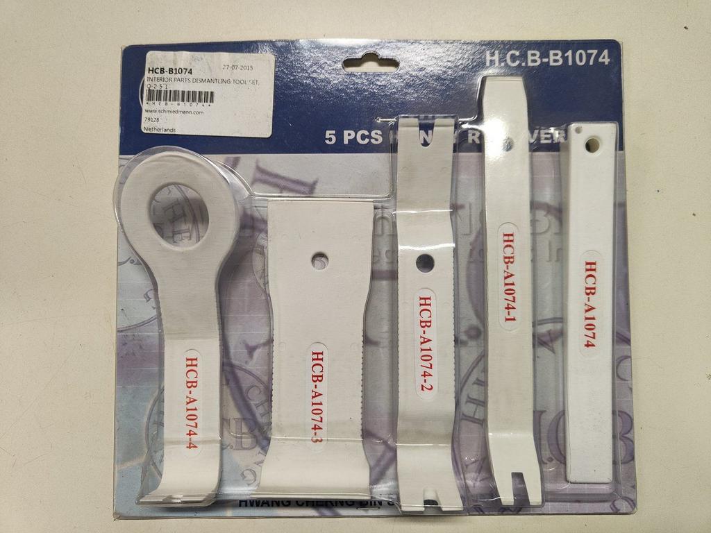 Deurpaneel bekleding verwijder gereedschap set 5 delig B1074, -, Deur, -, Nieuw