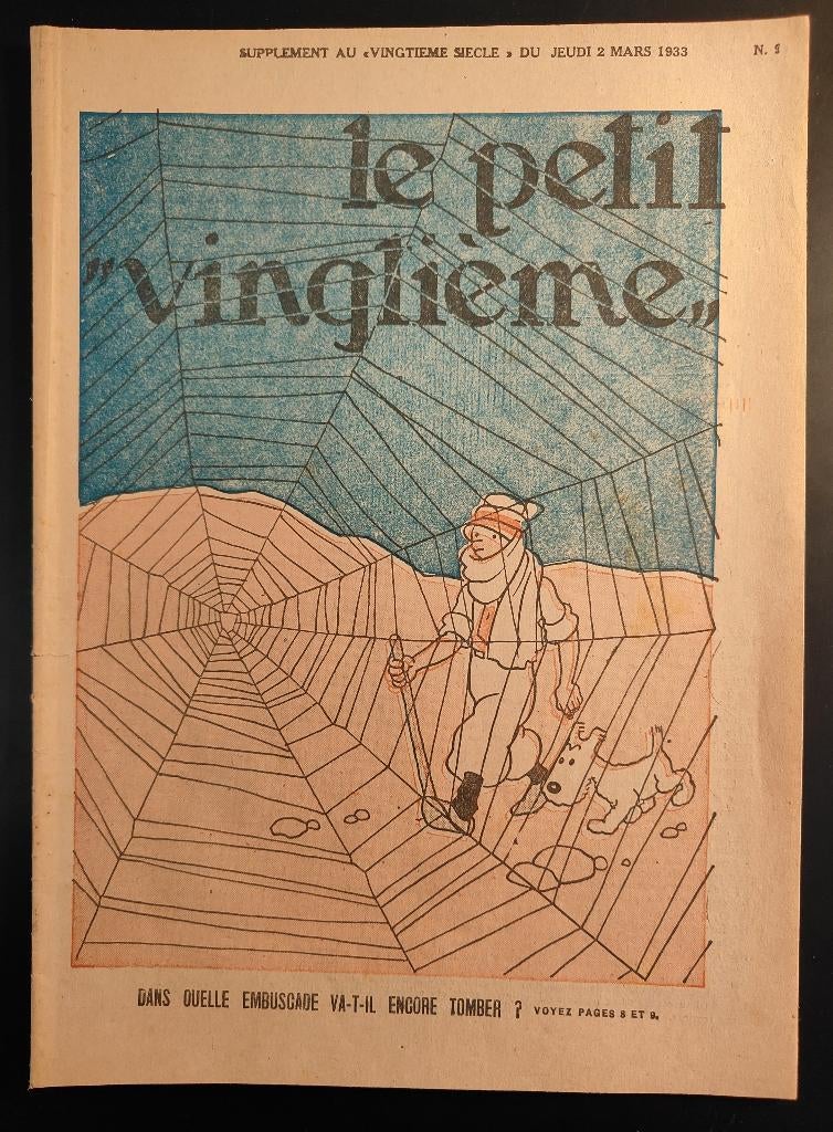 kuifje,Tintin,Hergé, Le petit vingtième N 9 1933, Verzamelen, Ophalen of Verzenden, Kuifje, Gebruikt