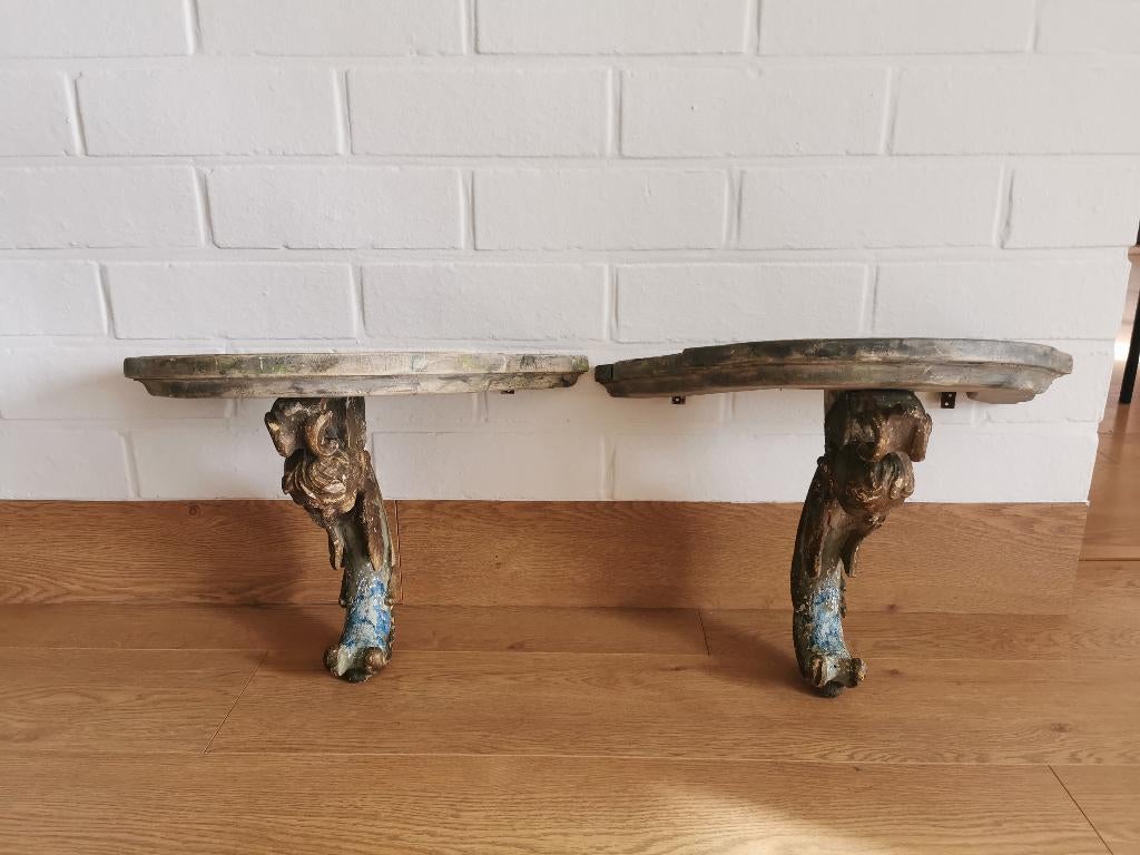 2 Vintage wandconsoles in Rococo stijl, Ophalen
