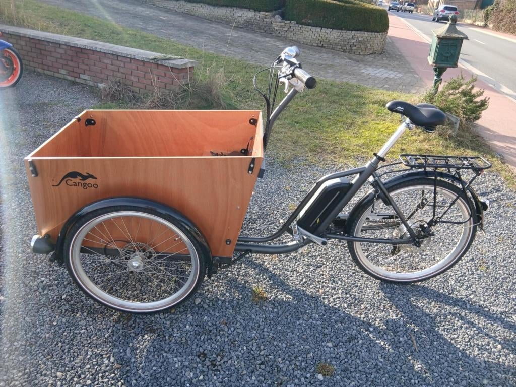 Electrische bakfiets Cangoo, Ophalen, Zo goed als nieuw, Huif