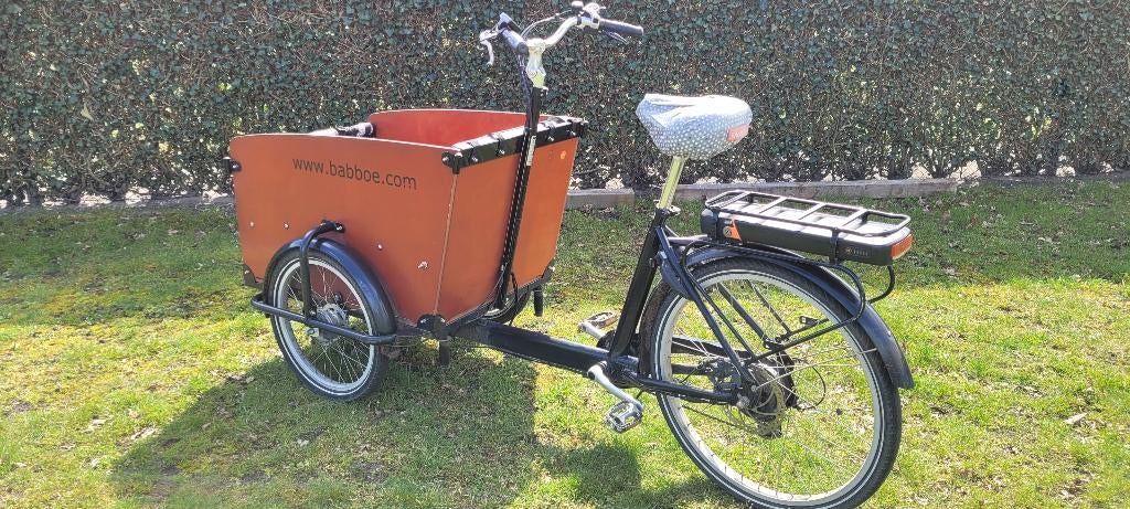 Bakfiets Babboe E-big (mét de nodige accessoires!), Fietsen en Brommers, 4 kinderen of meer, Gebruikt, Elektrisch, Ophalen