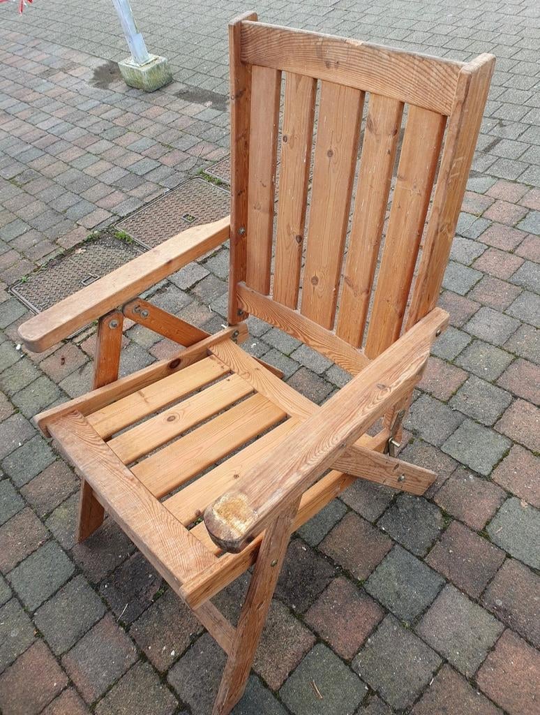 4x vintage houten ikea tuinstoelen nämarö, Tuin en Terras, Ophalen