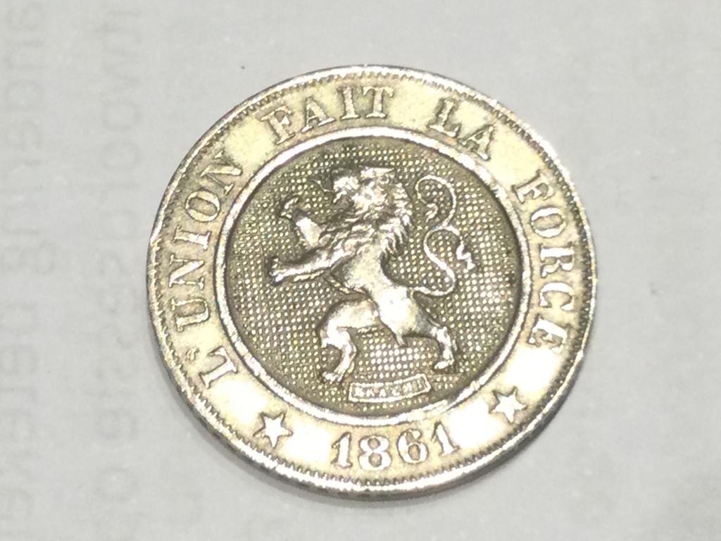 België 10 centimes 1861, Ophalen of Verzenden