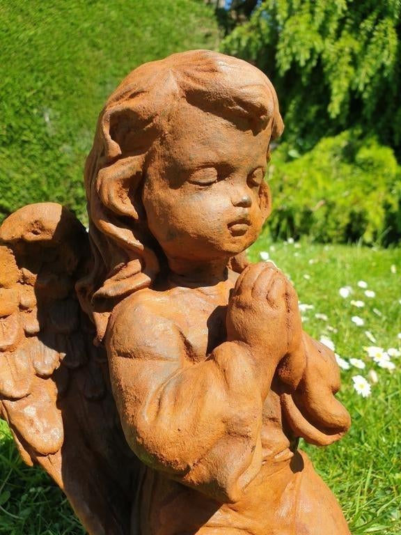 graf beeld van een engel , tuinbeeld, Jardin & Terrasse, Statues de jardin, Neuf, Pierre, Enlèvement ou Envoi