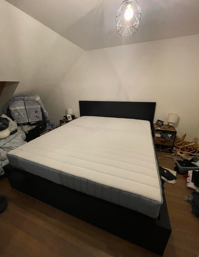 Bedframe malm 180x200 gratis op te halen, Ophalen, Zo goed als nieuw, Zwart