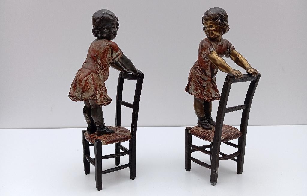 Sculptures bronze Juan Clara Ayats 2 pour 90 euros ensemble, Enlèvement ou Envoi, Bronze