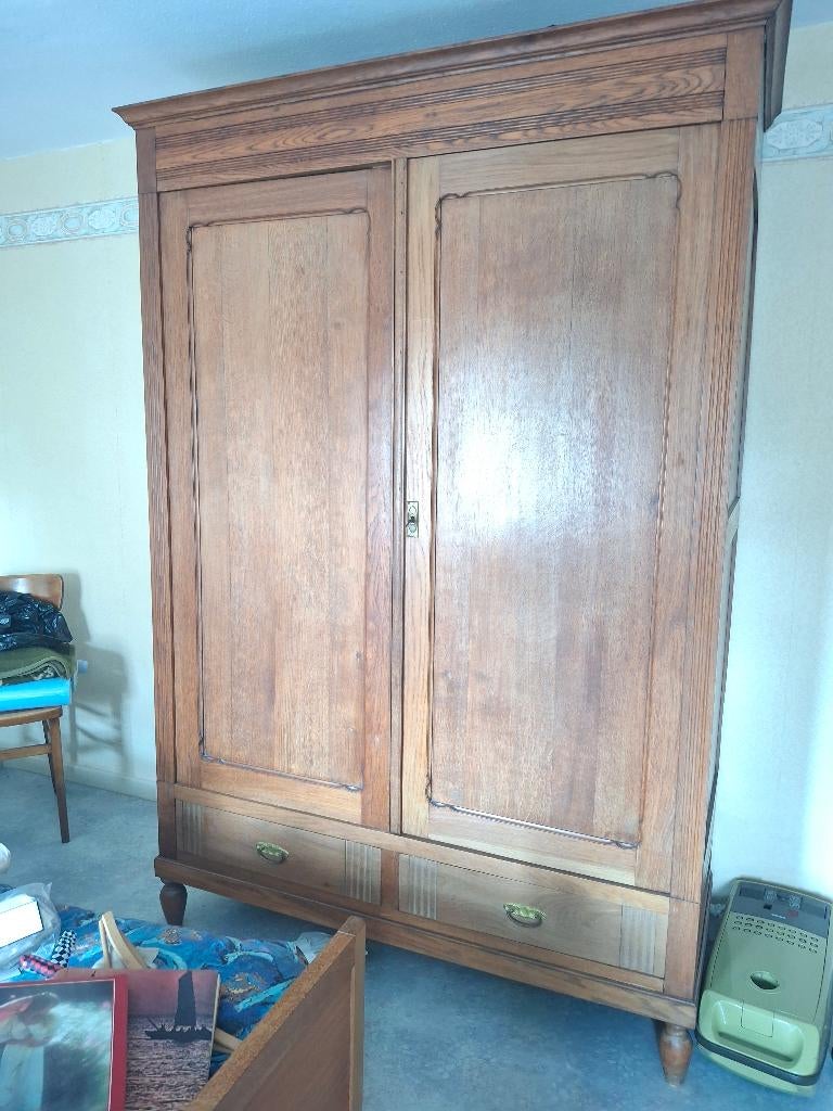 ancienne garde robe en chêne, Maison & Meubles, Enlèvement, Utilisé