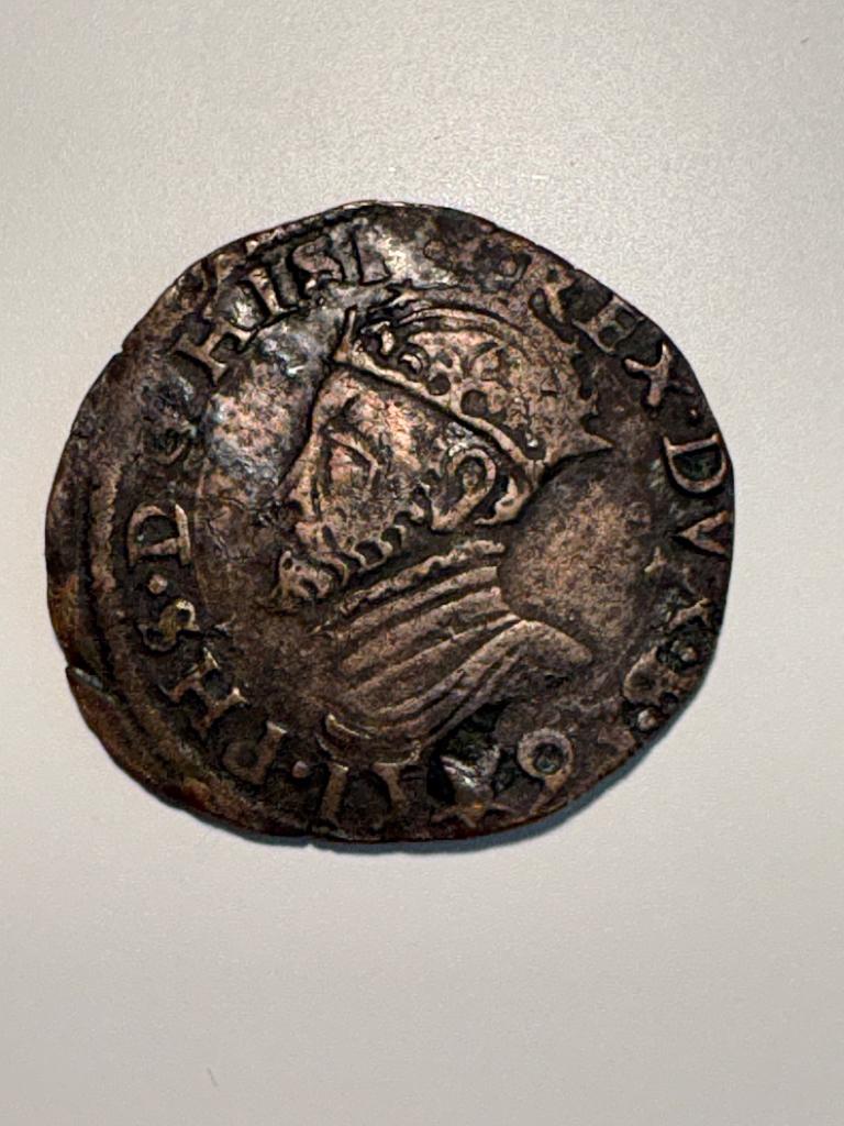 Oude munt Liard 1593, Postzegels en Munten, Ophalen of Verzenden, Losse munt