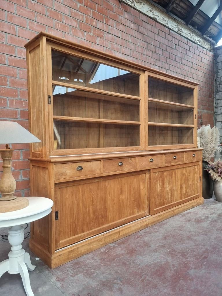 Teak xxl buffetkast/vitrinekast GRATIS LEVERING