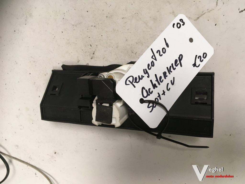 Peugeot 206 2003 achterklepslot met cv, Gebruikt, -, -, Ophalen of Verzenden