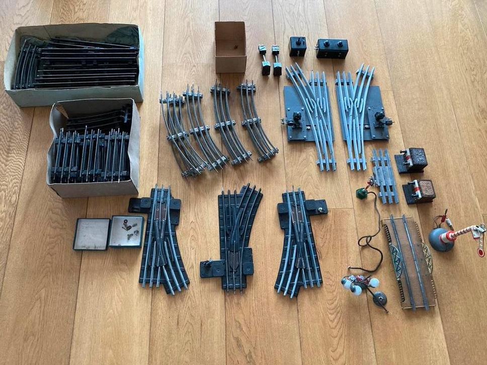 Liebmann Zeuke antieke spoor 0 rails en attributen., Antiek en Kunst, Antiek | Speelgoed, Ophalen of Verzenden