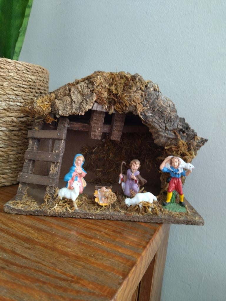 Vintage kerstbedje, Ophalen of Verzenden, Gebruikt