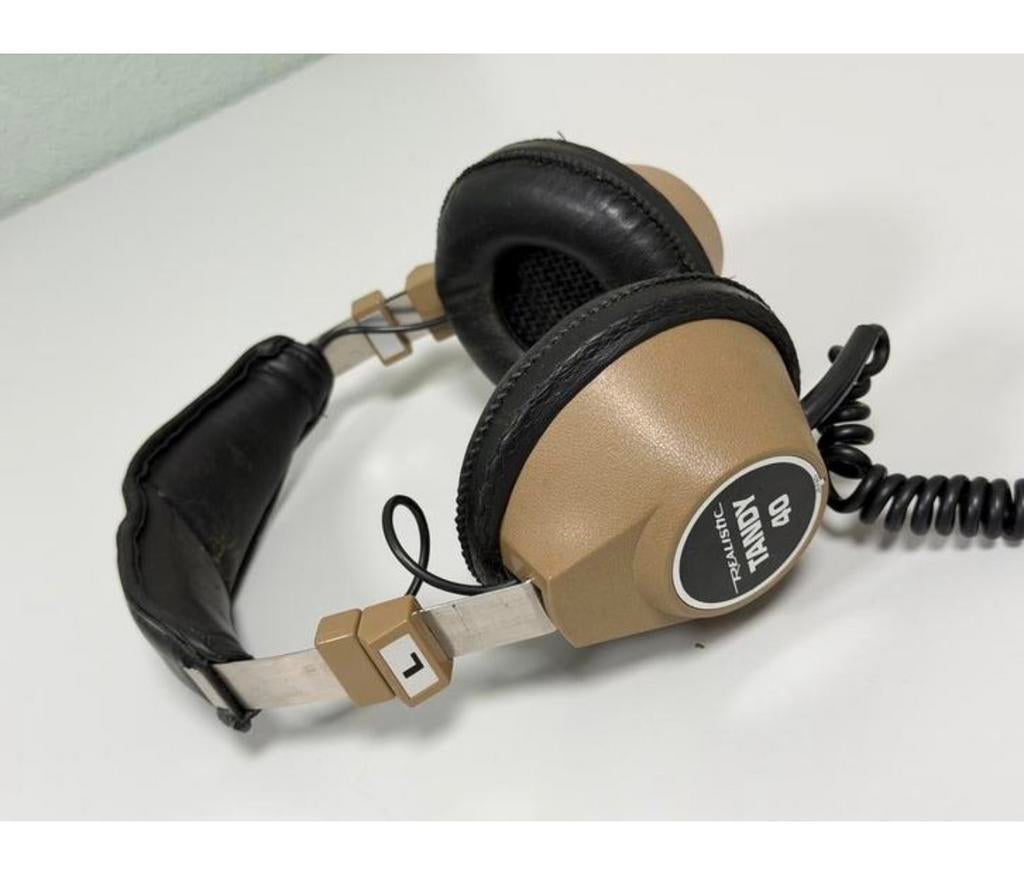 Casque audio Vintage Realistic Tandy 40 retro ancien, TV, Hi-fi & Vidéo, Enlèvement ou Envoi, Comme neuf, Circum-aural