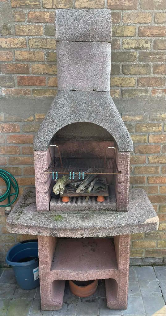 Stenen BBQ / barbecue, Tuin en Terras, Ophalen, Gebruikt