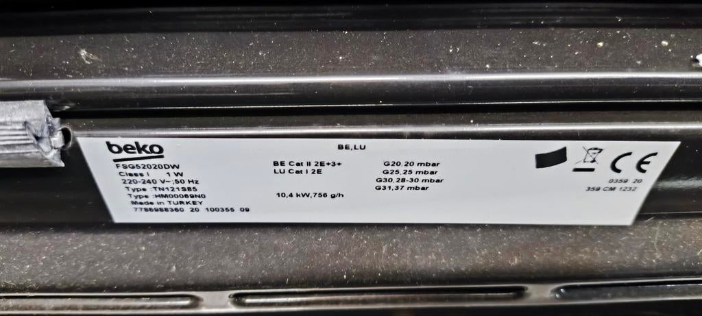 Beko gasfornuis, Elektronische apparatuur, Fornuizen, Ophalen, Gas