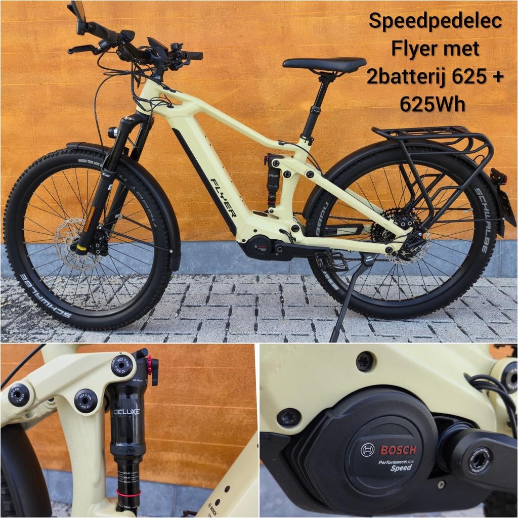 FLYER GOROC 3 6.50 Mixte 625 + 625W Kiox Small speedpedelec, Ophalen, Zo goed als nieuw, 50 km per accu of meer