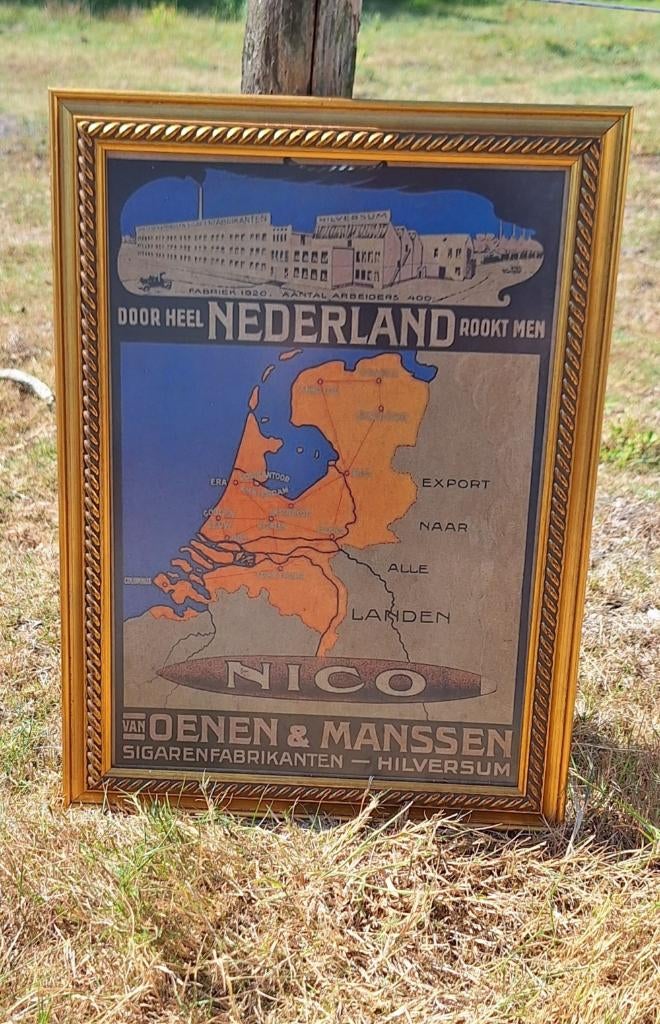 Origineel en authentiek reclame karton voor Nico sigaren., Verzamelen, Merken en Reclamevoorwerpen, Ophalen, Gebruikt, Reclamebord