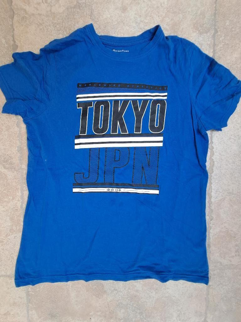 GRATIS: Blauwe t-shirt mt 164-170, Kinderen en Baby's, Ophalen of Verzenden, Gebruikt, Jongen, Shirt of Longsleeve