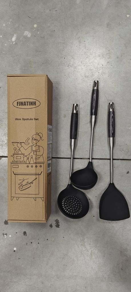 Set keukengerei - spatel, schuimspaan en kooklepel, Huis en Inrichting, Keuken | Keukenbenodigdheden, Ophalen