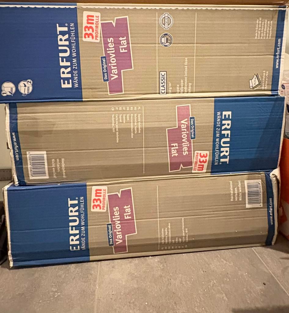 Erfurt Variovlies Flat vliesbehang — 13 rollen, Diensten en Vakmensen, Schilders en Behangers, Behangen, Binnenschilderwerk, Decoratieschilderwerk