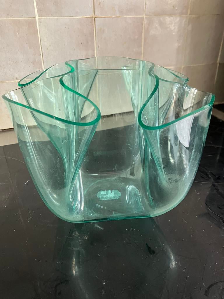 Vintage plexiglazen vaas Guzzini, Italië , Luigi Massoni, Ophalen, Zo goed als nieuw