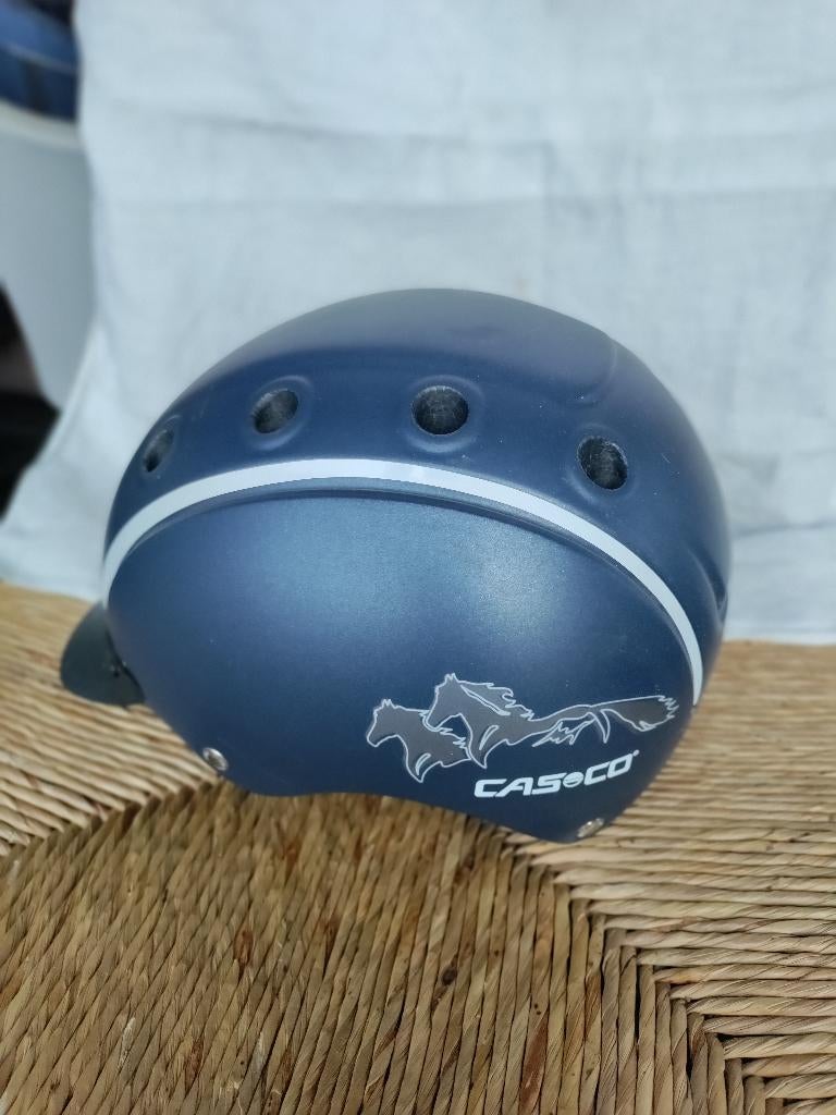 Paardrijhelm Casco, blauw, maat 52-56 cm, Ophalen, Kinderen, Overige typen, Zo goed als nieuw