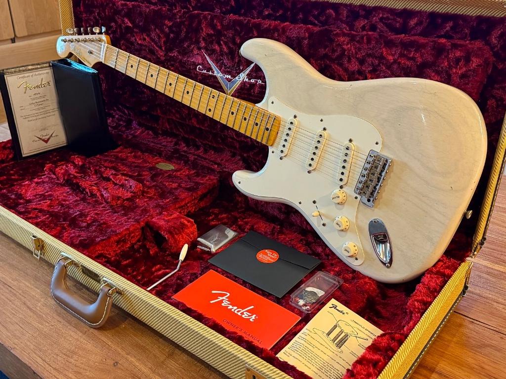 2019 Linkshandige Fender Custom Shop '55 Stratocaster JRN, Ophalen of Verzenden, Zo goed als nieuw, Solid body, Fender