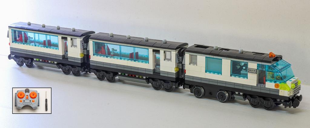 LEGO elektrische passagierstrein met USB oplaadbare batterij, Ophalen of Verzenden, Gebruikt, Lego