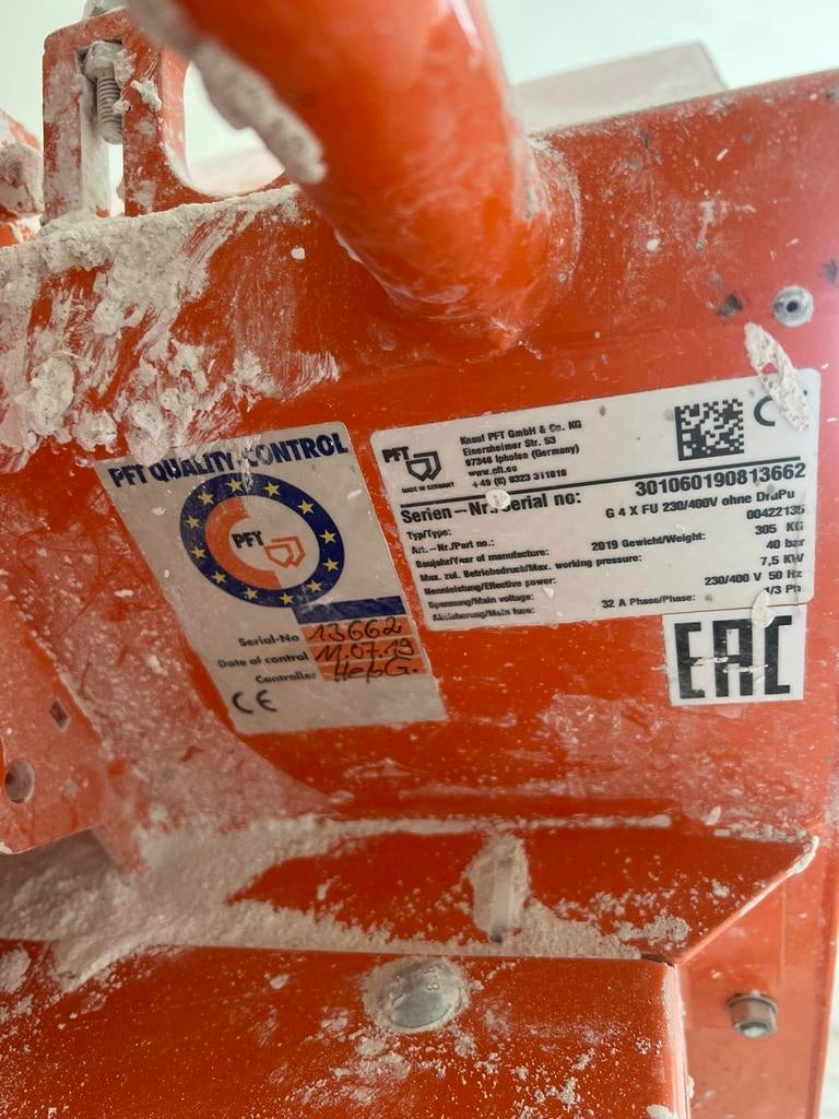 Spuitmachine PFT 230-400v, Ophalen, Gebruikt