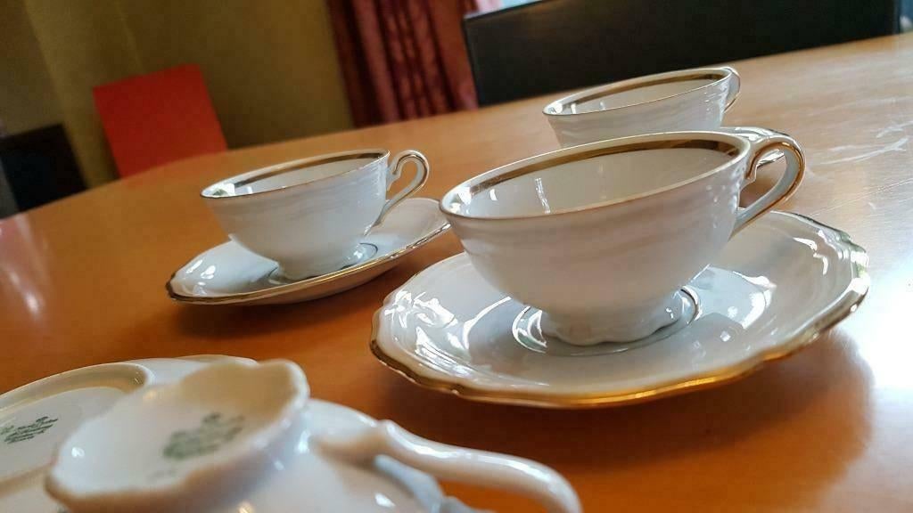 Antieke porseleinen mokka tassen, Ophalen of Verzenden