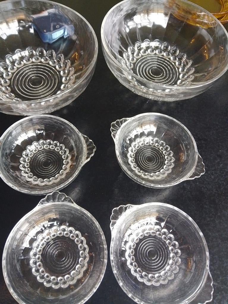 Service à fruits. 6 pièces., Enlèvement, Verre