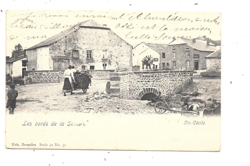 Ste Cécile NA10: Les bords de la Semois 1903, Collections, Envoi, Avant 1920, Affranchie, Luxembourg