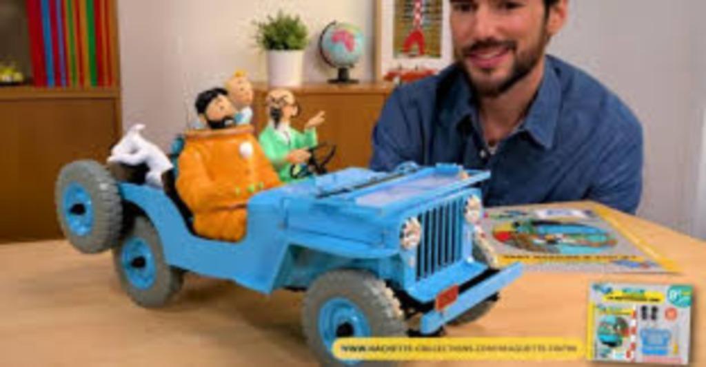 Tintin Jeep 1/8 maanlens voor dames, Ophalen of Verzenden, Kuifje, Nieuw, Beeldje of Figuurtje
