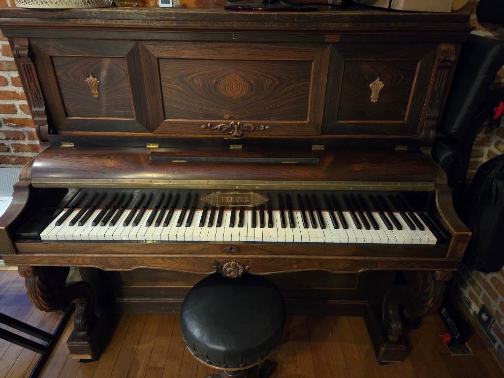 Pleyel Antieke Piano 1878 - nr 68848, Musique & Instruments, Pianos, Enlèvement, Utilisé, Brun, Piano