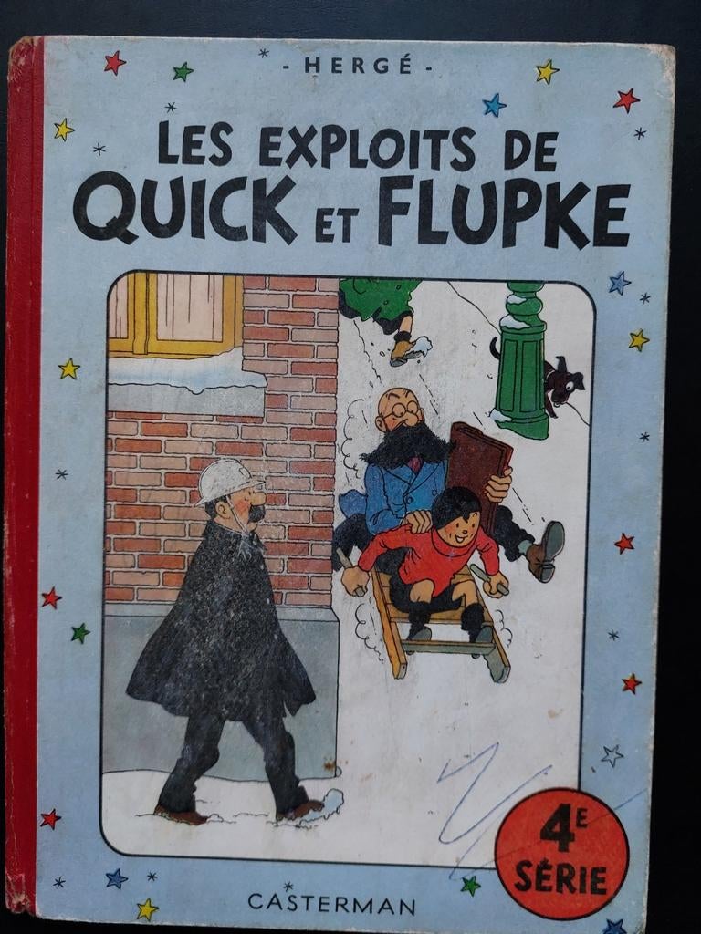 TINTIN HERGÉ Quick et Flupke 4e série EO B4 1950 bon état, Ophalen of Verzenden