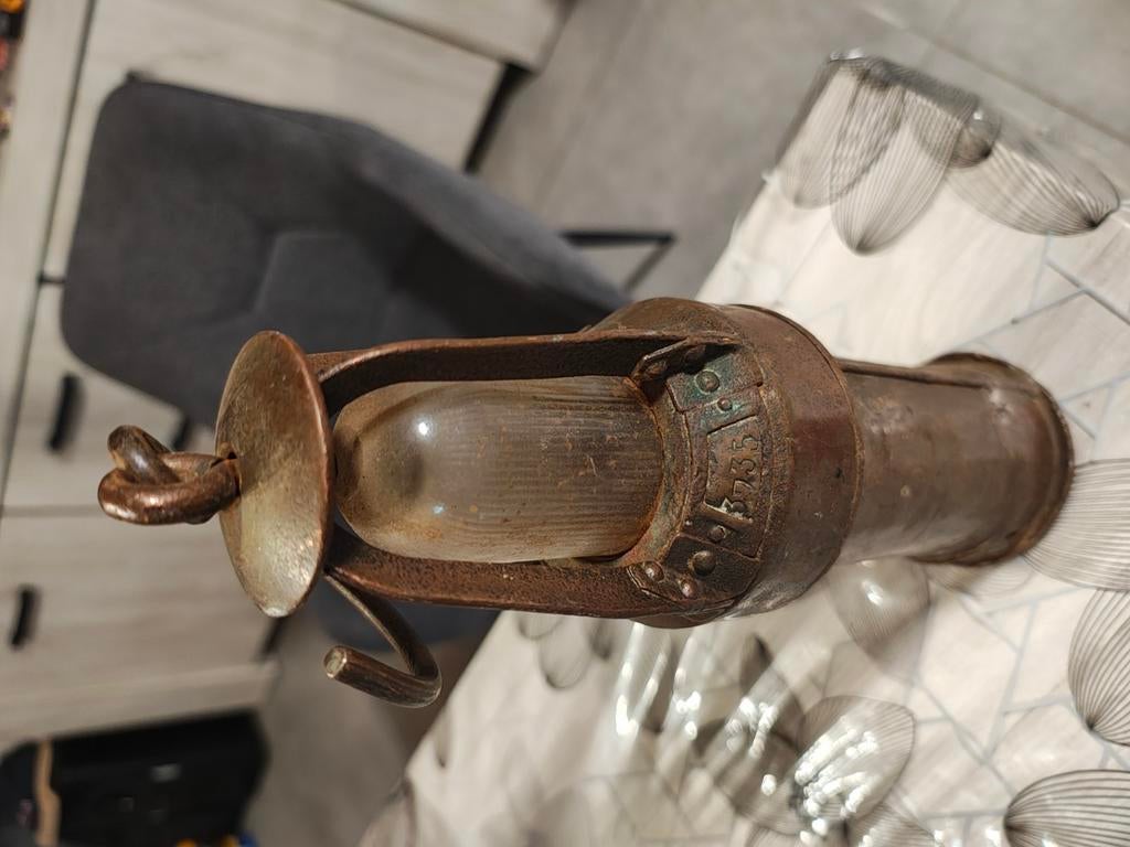 Lampe de mineur, Antiquités & Art, Antiquités | Bronze & Cuivre, Enlèvement ou Envoi