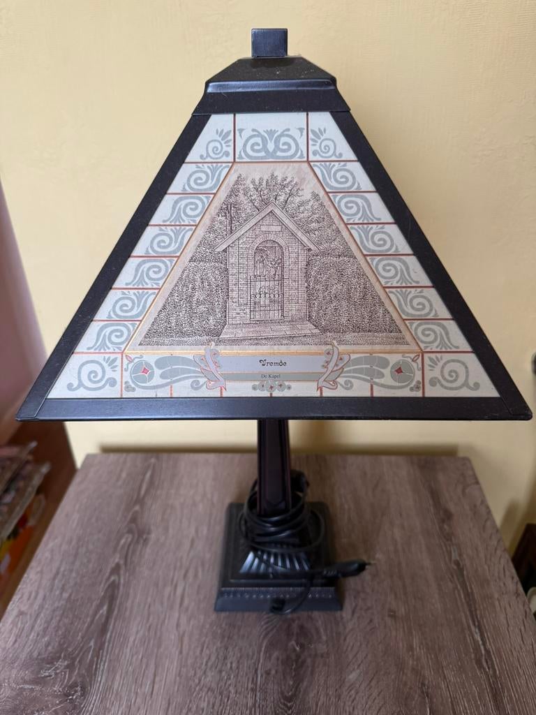 Tafellamp Vremde, Huis en Inrichting, Ophalen, Gebruikt, Glas, 50 tot 75 cm