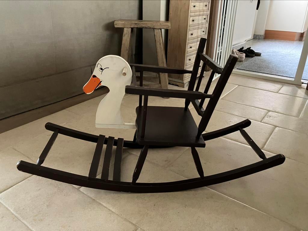 Prachtige vintage houten schommelstoel  Buffalo, Ophalen, Gebruikt