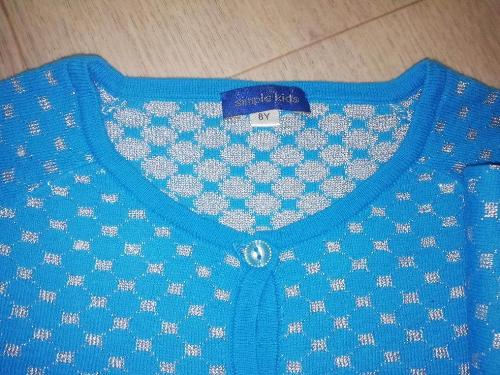 Lichtblauwe gilet meisje, 8 jaar, Kinderen en Baby's, Simple Kids, Meisje, Trui of Vest, Ophalen of Verzenden